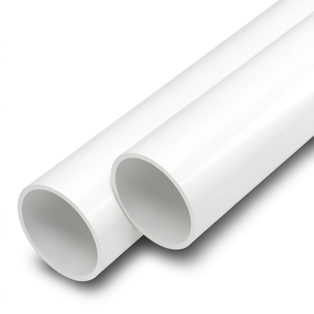 أنابيب UPVC ضغط اسمي 9 بار مقاس 3 إنش سمك 3.5 مم أبيض