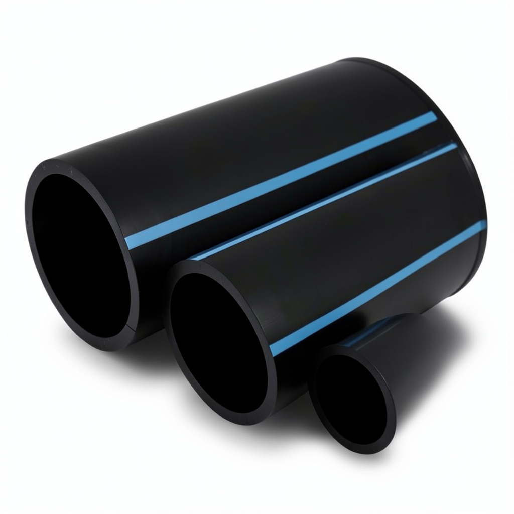 NPF HDPE Pipes Nominal Pressure 16 Bar Diameter 140 mm Thickness 8.3 mm Black
