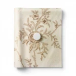 Floral wall covering light beige color, length 10m, width 0.73m, model 2442