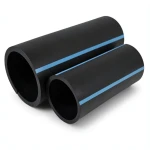 أنابيب HDPE الوطني ضغط 12.5 بار قطر 225 مم سمك 10.8 مم أسود