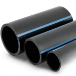 أنابيب HDPE الوطني للضغط 16 بار قطر 140 مم سمك 8.3 مم لون أسود