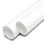 أنابيب UPVC ضغط اسمي 12 بار مقاس 1/2 1 إنش سمك 2.5 مم لون أبيض
