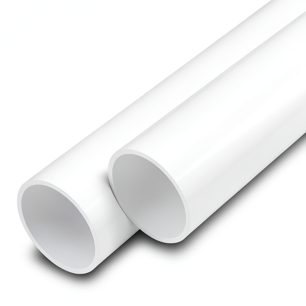 أنابيب UPVC ضغط اسمي 12 بار مقاس 2 إنش سمك 3.1 مم لون أبيض