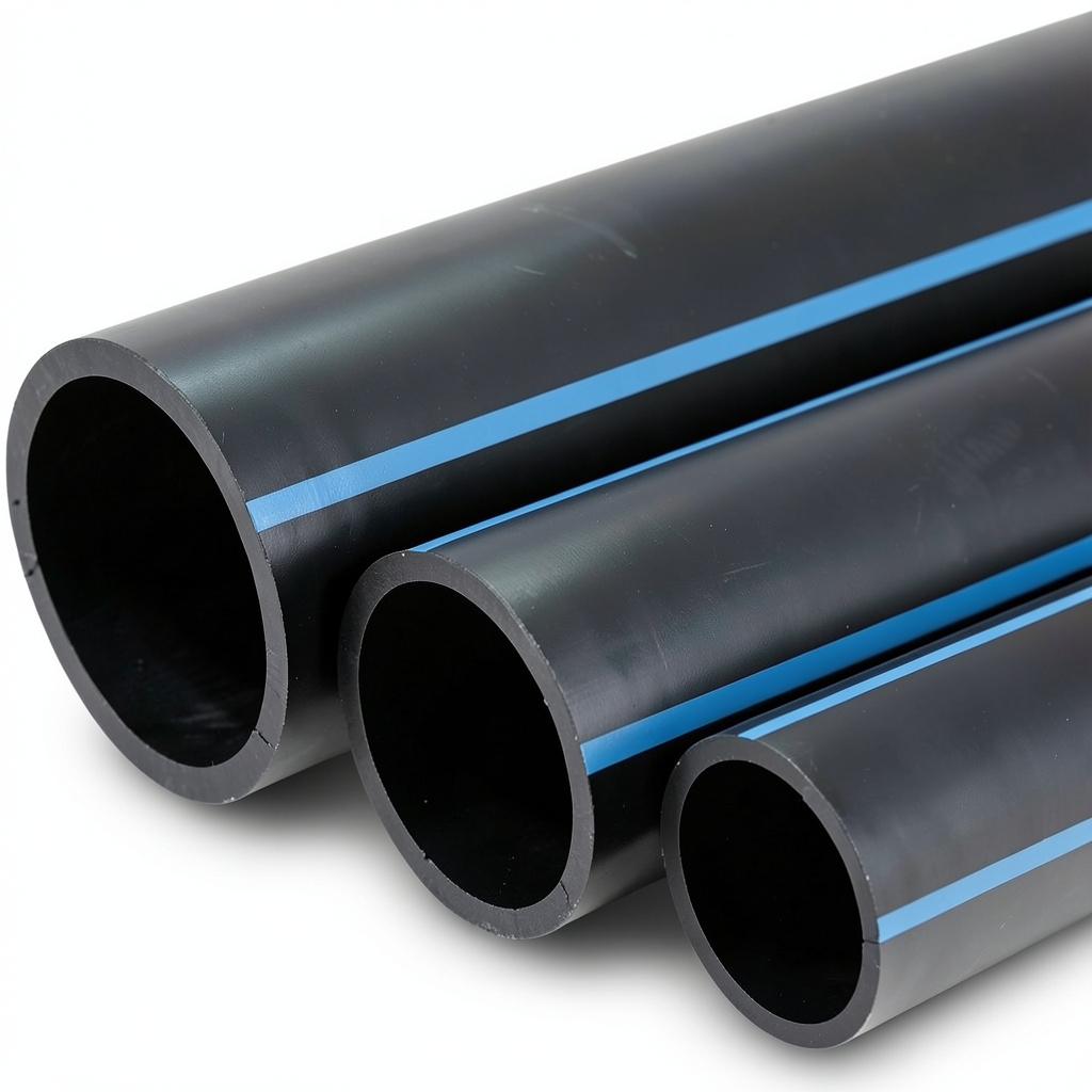 مواسير HDPE الوطني ضغط 16 بار قطر خارجي 180 مم سمك 10.7 مم لون أسود
