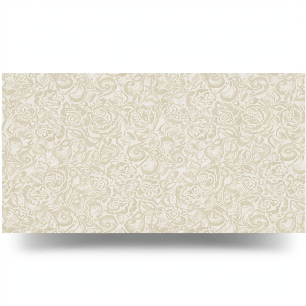 Patterned Wallpaper 10 m x 0.70 m Pale Beige, Model 14034