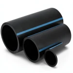 مواسير HDPE الوطني لشبكات المياه ضغط 16 بار قطر خارجي 200 مم سمك 11.9 مم لون اسود
