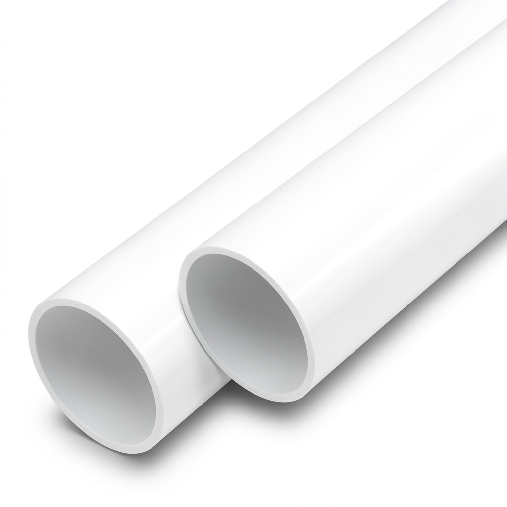 أنابيب UPVC ضغط اسمي 12 بار مقاس 6 إنش سمك 8.8 مم لون أبيض