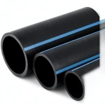 مواسير HDPE الوطني لشبكات المياه ضغط 16 بار قطر خارجي 225 مم سمك 13.4 مم لون اسود