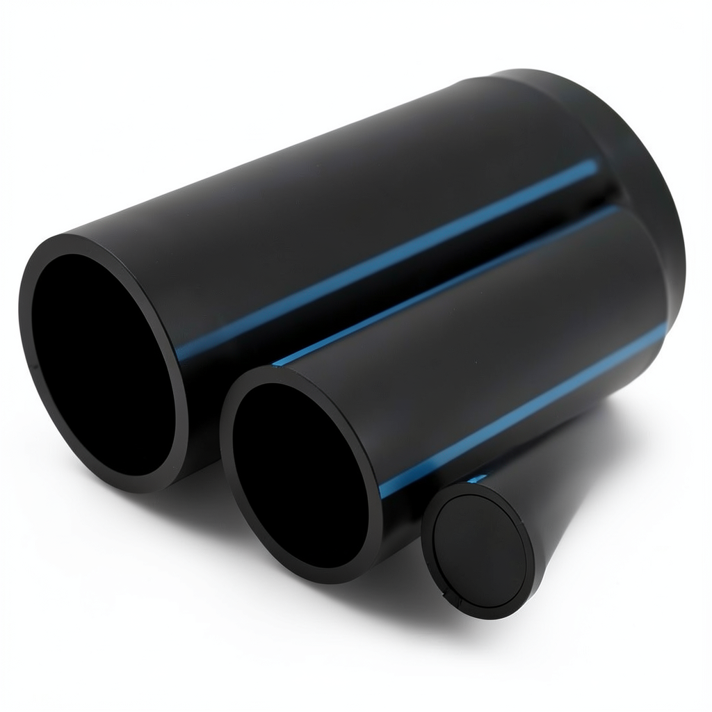 أنابيب HDPE الوطني قطر 355 مم سمك 16.9 مم أسود ضغط 12.5 بار