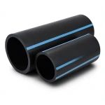 مواسير HDPE الوطني لشبكات المياه ضغط 16 بار قطر خارجي 225 مم سمك 13.4 مم لون اسود