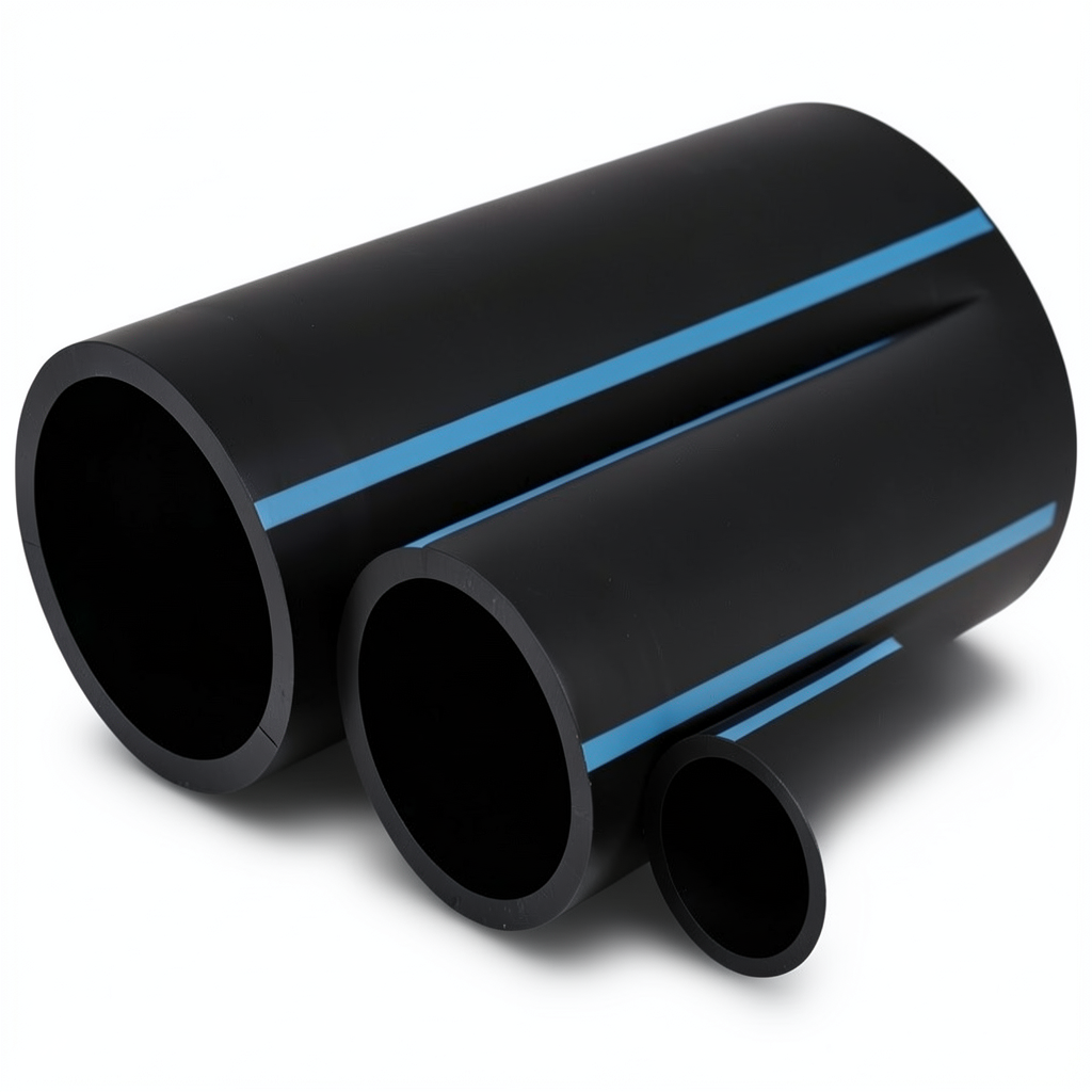 NPF HDPE Pipes Nominal Pressure 16 Bar Outside Diameter 250 mm Thickness 14.8 mm Black