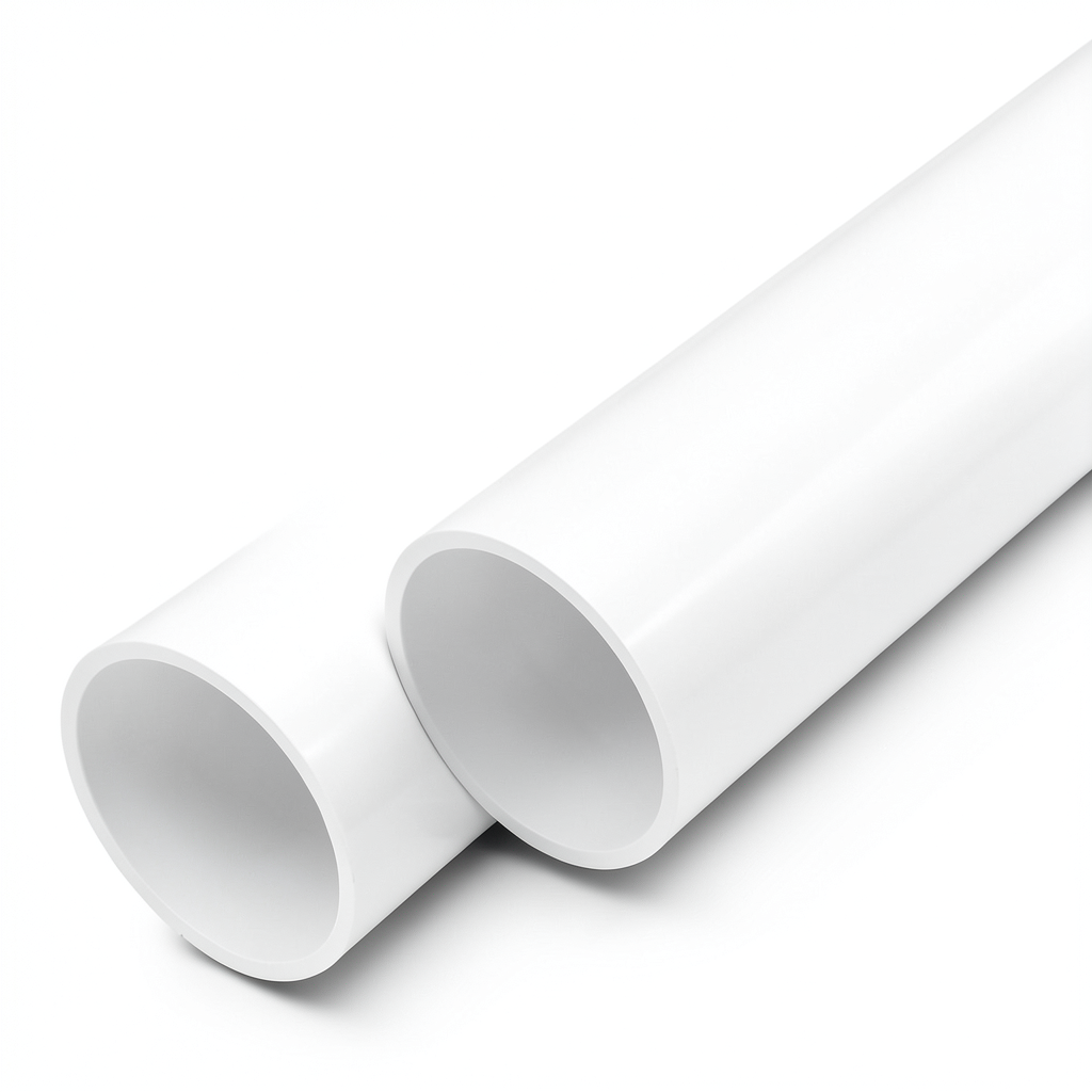 مواسير UPVC ضغط اسمي 15 بار مقاس 1 إنش سمك 2.1 مم لون أبيض
