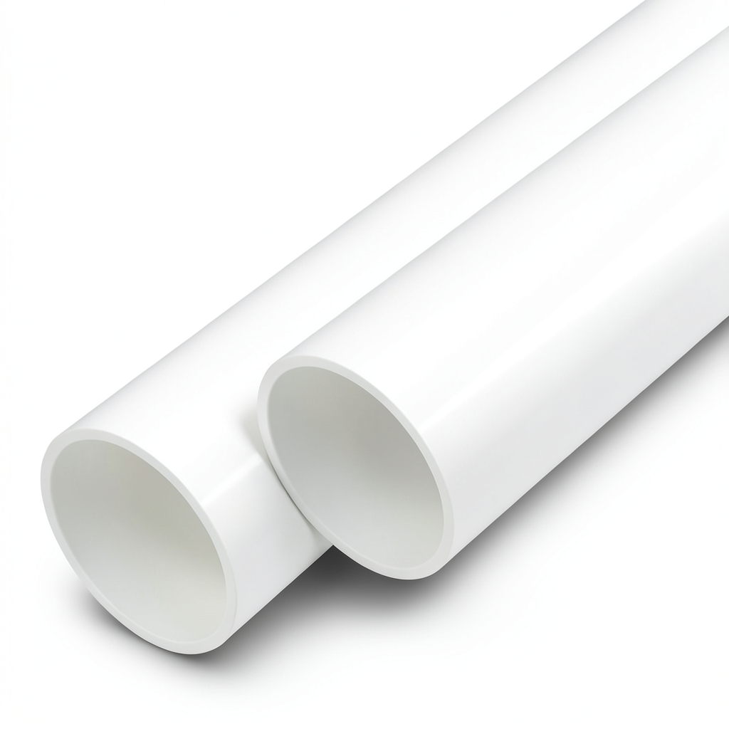 مواسير UPVC ضغط اسمي 15 بار مقاس 1/4 1 إنش سمك 2.7 مم لون أبيض