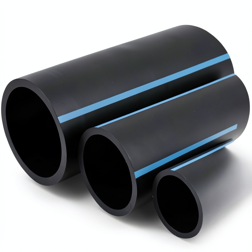 مواسير HDPE الوطني لشبكات المياه ضغط 12.5 بار قطر خارجي 50 مم سمك 3 مم لون اسود