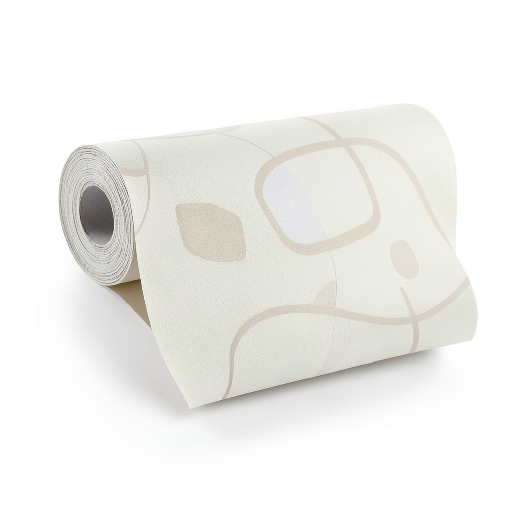 Modern Wall Covering Light Beige, 10m x 0.53m, Model 73203