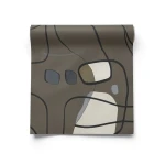 Italian Wallpaper Modern Design 10m x 0.53m, Dark Beige