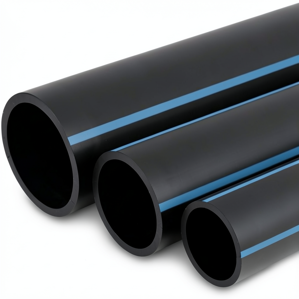 مواسير HDPE الوطني ضغط 16 بار قطر خارجي 110 مم سمك 6.6 مم لون أسود