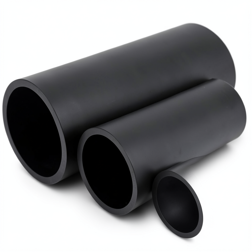 أنابيب HDPE الوطني ضغط 12.5 بار قطر 200 مم سمك 9.6 مم أسود