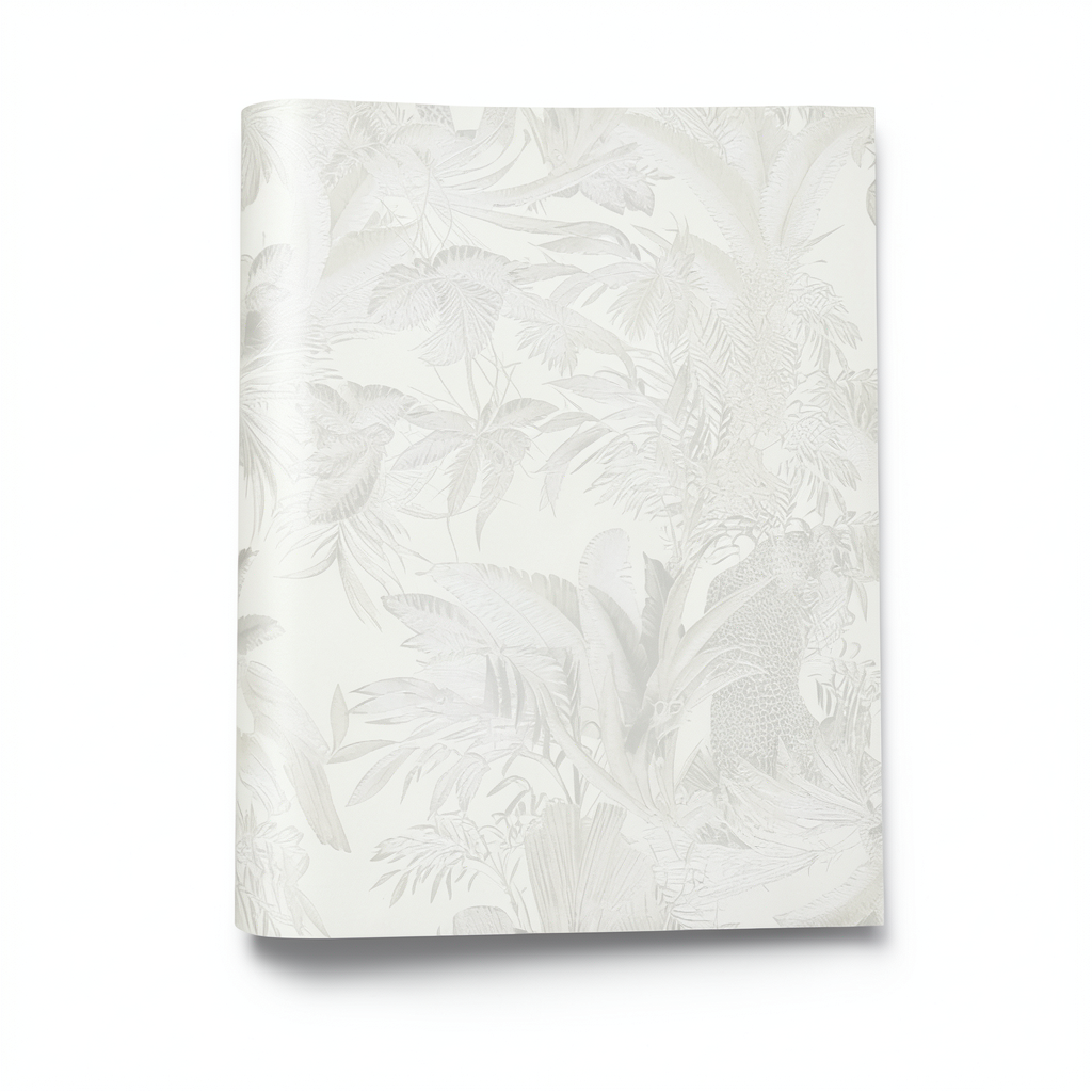 Italian Wallpaper Off White Color Tropical Design, Size 10m x 0.70m, Model rc18009