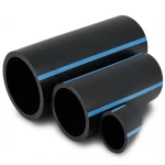 مواسير HDPE الوطني لشبكات المياه ضغط 16 بار قطر خارجي 160 مم سمك 9.5 مم لون اسود