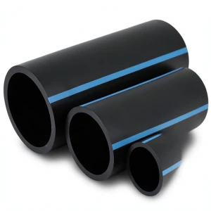 مواسير HDPE الوطني لشبكات المياه ضغط 16 بار قطر خارجي 160 مم سمك 9.5 مم لون اسود
