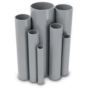 مواسير UPVC ضغط اسمي 6 بار قطر خارجي 400 مم سمك 11.7 مم لون رمادي