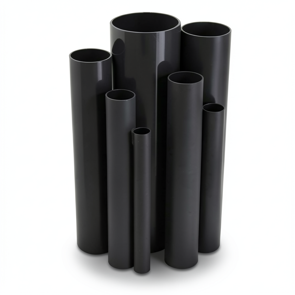 مواسير UPVC ضغط 6 بار قطر خارجي 400 مم سمك 11.7 مم لون اسود