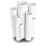 مواسير UPVC ضغط 10 بار قطر خارجي 400 مم سمك 19.1 مم لون أبيض