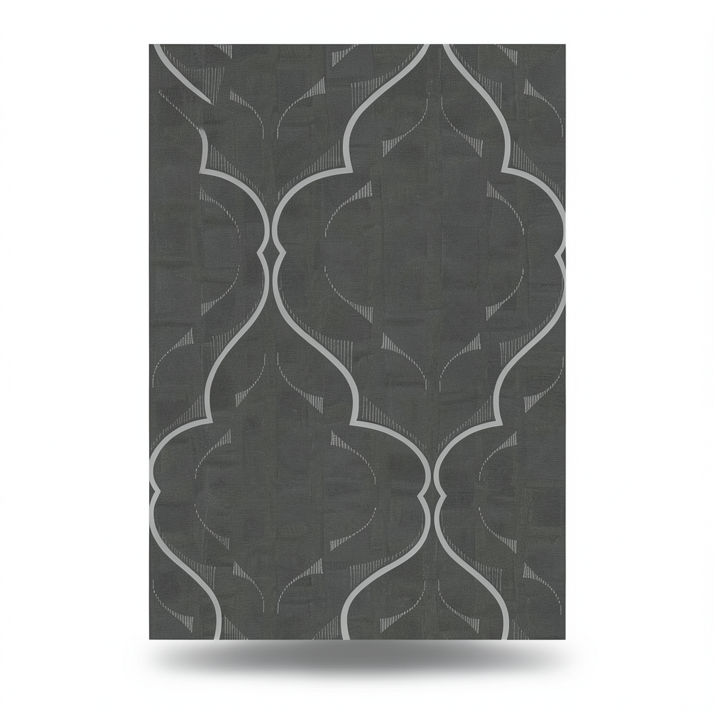 Italian Wallpaper 10m x 0.53m Dark Grey Color, Model 57027