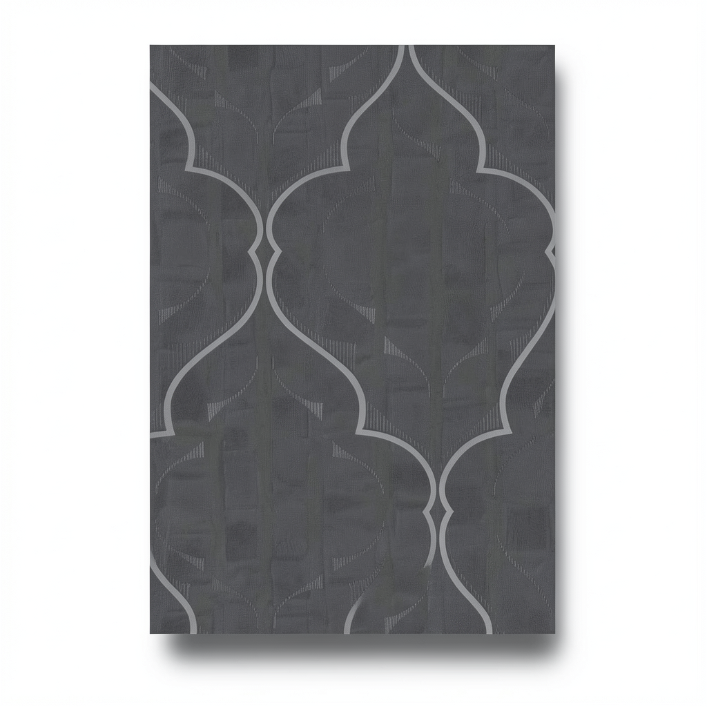 Italian Wallpaper 10m x 0.53m Dark Grey Color, Model 57027