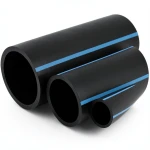 مواسير HDPE الوطني لشبكات المياه ضغط 16 بار قطر خارجي 200 مم سمك 11.9 مم لون اسود