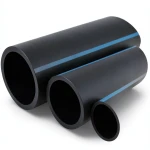 مواسير HDPE الوطني لشبكات المياه ضغط 12.5 بار قطر خارجي 315 مم سمك 15 مم لون اسود