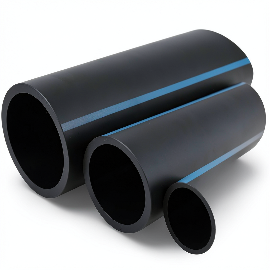 مواسير HDPE الوطني لشبكات المياه ضغط 12.5 بار قطر خارجي 315 مم سمك 15 مم لون اسود