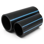 مواسير HDPE الوطني لشبكات المياه ضغط 16 بار قطر خارجي 225 مم سمك 13.4 مم لون اسود