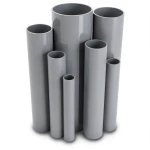 مواسير UPVC ضغط اسمي 2.5 بار قطر خارجي 450 مم سمك 3.6 مم لون رمادي
