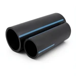 مواسير HDPE الوطني لشبكات المياه ضغط 16 بار قطر خارجي 280 مم سمك 16.6 مم لون اسود