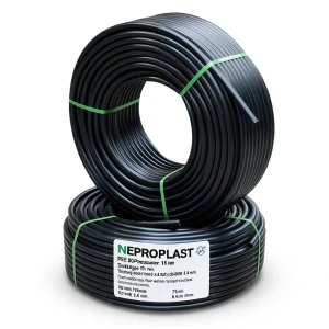 أنابيب HDPE PE 80 ضغط 16 بار قطر خارجي 75 مم سمك 8.4 مم لون أسود | نيبروبلاست
