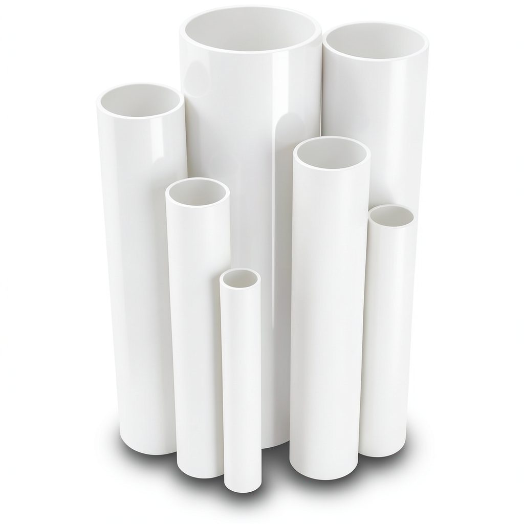 مواسير UPVC ضغط 4 بار قطر خارجي 450 مم سمك 8.9 مم لون أبيض