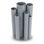 مواسير UPVC ضغط 4 بار قطر خارجي 450 مم سمك 8.9 مم لون رمادي