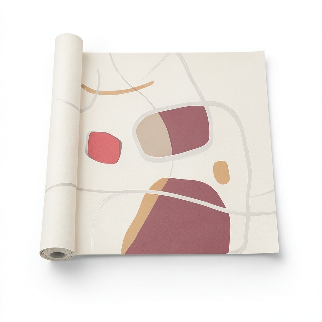 Italian Wallpaper Modern Design 10m x 0.53m Light Beige, Model 73201