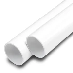 مواسير UPVC ضغط اسمي 15 بار مقاس 1/2 2 إنش سمك 4.8 مم لون أبيض