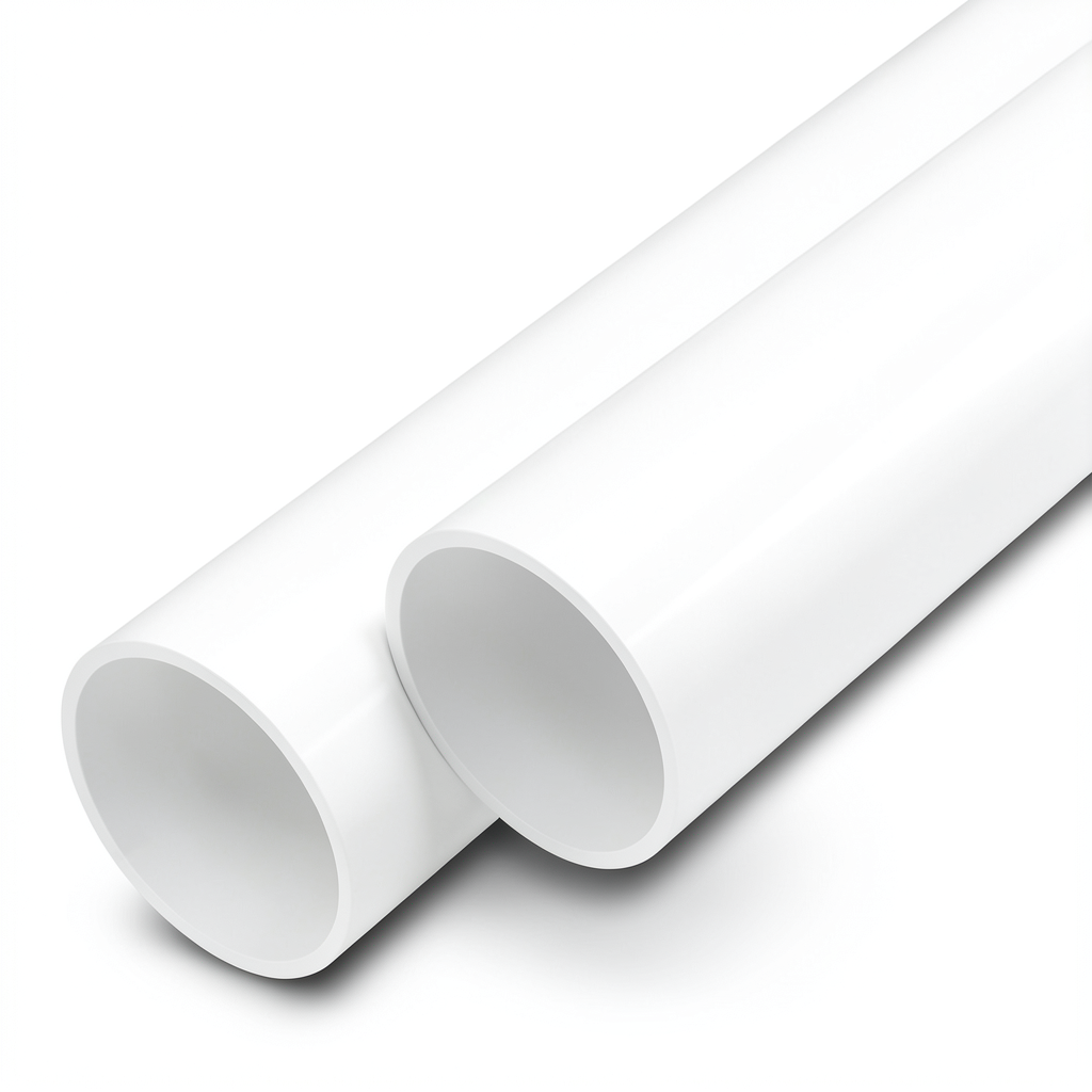 مواسير UPVC ضغط اسمي 15 بار مقاس 6 إنش سمك 10.8 مم لون أبيض