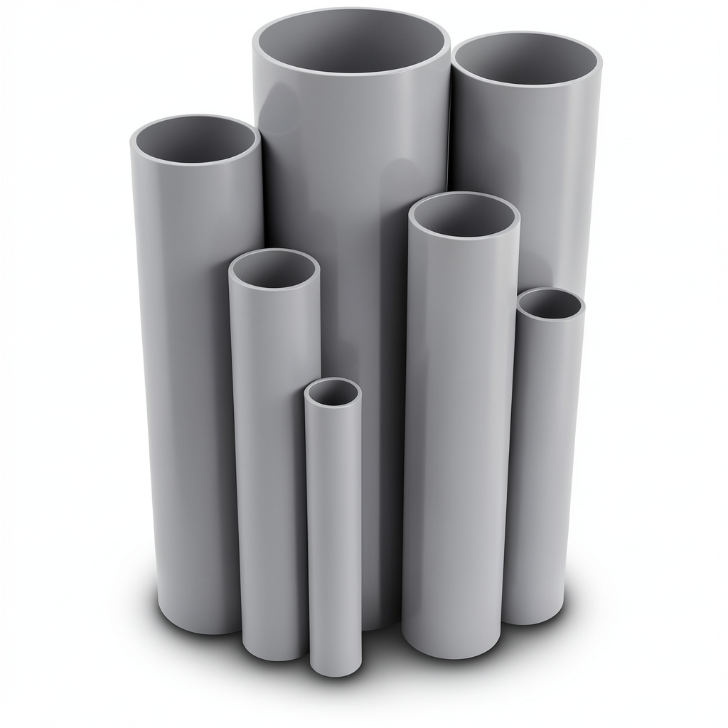 UPVC Pipes Nominal Pressure 6 Bar Outside Diameter 450 mm Thickness 13.2 mm Gray