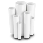 مواسير UPVC جدول 40 مقاس 6 إنش سمك 7.1 مم لون أبيض