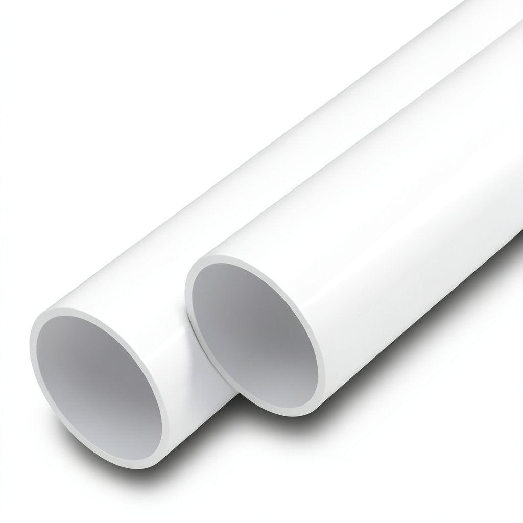مواسير UPVC ضغط اسمي 15 بار مقاس 8 إنش سمك 12.6 مم لون أبيض
