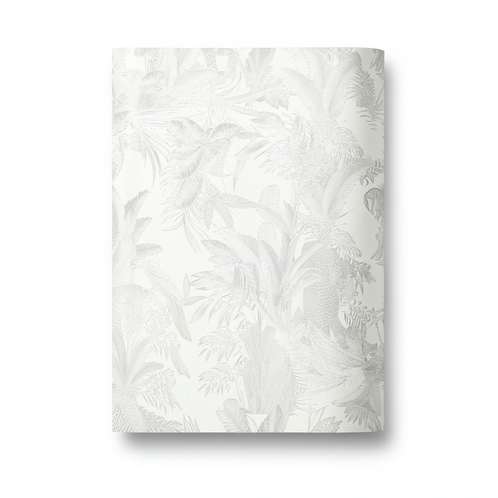 Italian Wallpaper Off White Color Tropical Design, Size 10m x 0.70m, Model rc18009