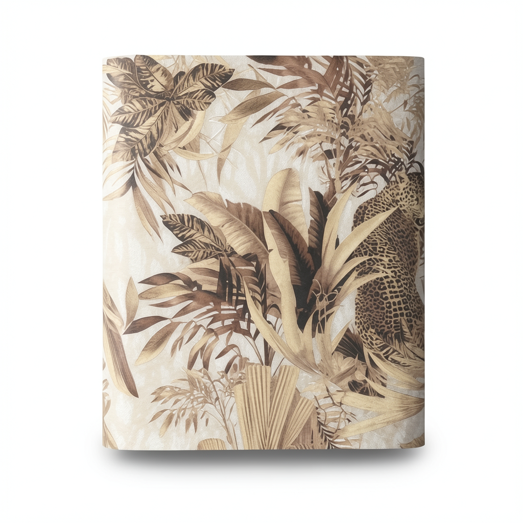 Italian Wallpaper Tropical Design Beige Color, Size 10mx0.70m, Model RC18002