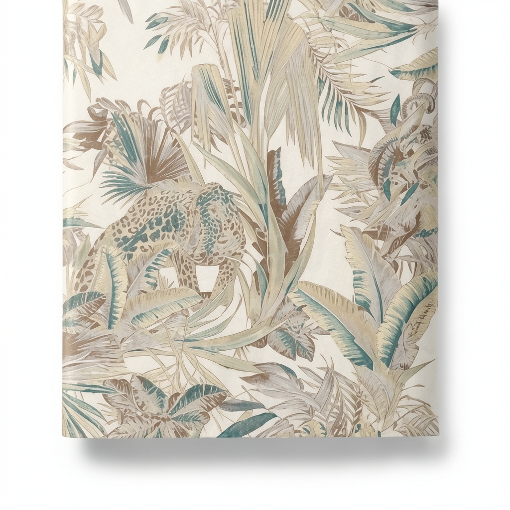 Italian Wallpaper Tropical Design Beige Color, Size 10mx0.70m, Model RC18007