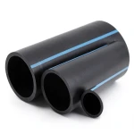 أنابيب HDPE الوطني لشبكات المياه ضغط 16 بار قطر خارجي 20 مم سمك 1.5 مم لون أسود