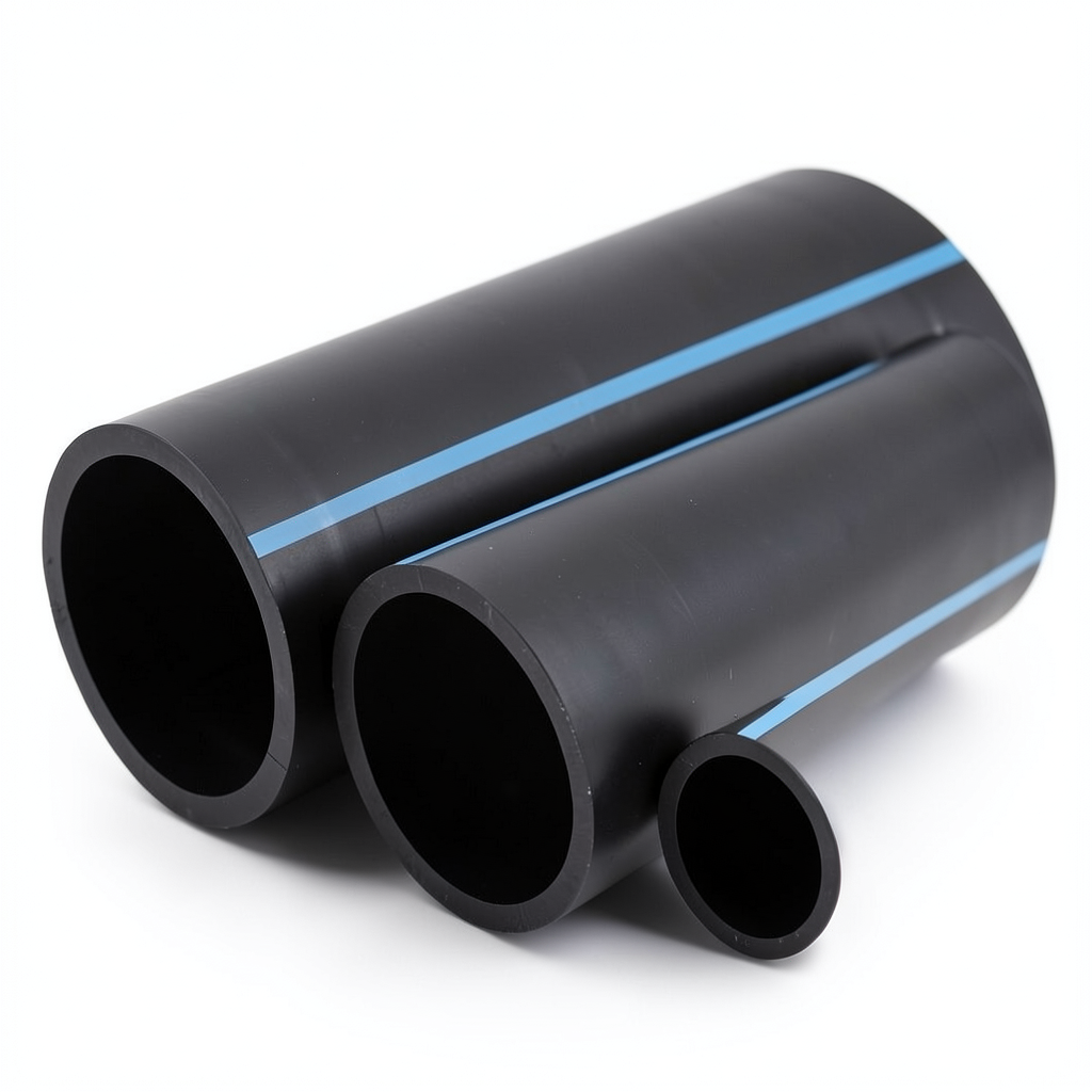 أنابيب HDPE الوطني لشبكات المياه ضغط 16 بار قطر خارجي 20 مم سمك 1.5 مم لون أسود